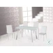 B24 White Lacquer Square Dining Table