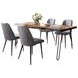 Nature's Edge Chestnut and Gray Upholstered 5 Piece Dining Set