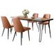 Nature's Edge Chestnut and Light Brown Upholstered 5 Piece Dining Set