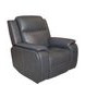 Ziggy Gray Leather Zero Gravity Power Recliner with Heat Massage and USB Charging