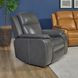 Ziggy Gray Leather Zero Gravity Power Recliner with Heat Massage and USB Charging