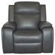Ziggy Gray Leather Zero Gravity Power Recliner with Heat Massage and USB Charging
