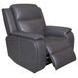 Ziggy Gray Leather Zero Gravity Power Recliner with Heat Massage and USB Charging