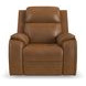 Ziggy Brown Leather Zero Gravity Power Recliner with Heat Massage and USB Charging
