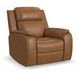 Ziggy Brown Leather Zero Gravity Power Recliner with Heat Massage and USB Charging