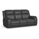 Ziggy Ash Gray Leather Zero Gravity Power Reclining Living Room Set