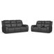 Ziggy Ash Gray Leather Zero Gravity Power Reclining Living Room Set