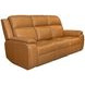 Ziggy Brown Leather 89" Zero Gravity Power Reclining Sofa with USB Charging and Heat Massage