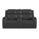 Ziggy Ash Gray Leather 79" Zero Gravity Power Reclining Loveseat with USB Charging and Heat Massage