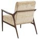 Rendezvous White and Blue Upholstered Warren Accent Chair