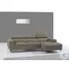 A978B Burlywood Italian Leather Chaise RAF Sectional
