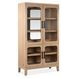 Somerset Butternut 4 Glass Door Buffet Curio with LED
