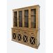 Telluride Brown 8 Glass Door Buffet and Hutch with LED