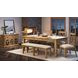 Telluride Brown and Beige Upholstered 6 Piece Dining Set with Bench