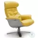Karma Mustard Italian Leather Lounge Chair