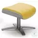 Karma Mustard Italian Leather Ottoman