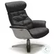 Karma Black Italian Leather Lounge Chair