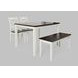 Asbury Park White and Brown 4 Piece Dining Set with Bench
