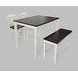 Asbury Park White and Brown 4 Piece Counter Height Dining Set with Bench