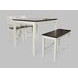 Asbury Park White and Brown 4 Piece Counter Height Dining Set with Bench