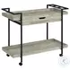 Ventura Gray Driftwood Bar Cart