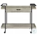 Ventura Gray Driftwood Bar Cart
