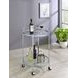 Chrissy Chrome Round Glass Bar Cart