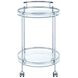 Chrissy Chrome Round Glass Bar Cart