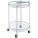 Chrissy Chrome Round Glass Bar Cart