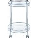 Chrissy Chrome Round Glass Bar Cart