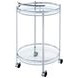 Chrissy Chrome Round Glass Bar Cart