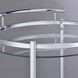 Chrissy Chrome Round Glass Bar Cart