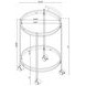 Chrissy Chrome Round Glass Bar Cart