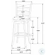 Murphy Brown Ladder Back Swivel Bar Stool