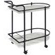 Desiree Black Rack Bar Cart