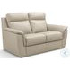 Maddox Taupe Khaki Leather Loveseat
