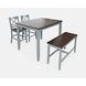Asbury Park Gray and Brown 4 Piece Counter Height Dining Set with Bench