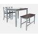 Asbury Park Gray and Brown 4 Piece Counter Height Dining Set with Bench