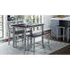 Asbury Park Gray and Brown 4 Piece Counter Height Dining Set with Bench