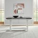 Brook Bay Textured White and Carbon Gray 94" Extendable Rectangular Gathering Table