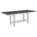 Brook Bay Textured White and Carbon Gray 94" Extendable Rectangular Gathering Table