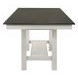 Brook Bay Textured White and Carbon Gray 94" Extendable Rectangular Gathering Table