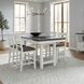 Brook Bay Textured White and Carbon Gray 94" Extendable Rectangular Gathering Table