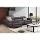 Ariana Gray Italian Leather Reclining LAF Sectional