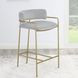 Comstock Grey And Gold Upholstered Low Back Counter Height  Stool