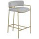 Comstock Grey And Gold Upholstered Low Back Counter Height  Stool
