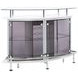 Gideon White Crescent Shaped Glass Top Bar Unit