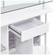 Gideon White Crescent Shaped Glass Top Bar Unit