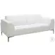 Davos White Leather Sofa