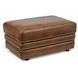 David Pecan Leather Upholstered Rectangular Ottoman